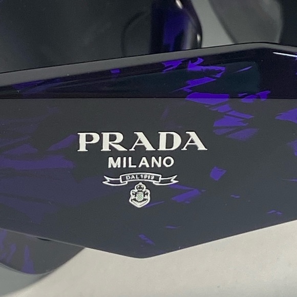 New-Prada Symbole sunglasses SPR07Y Acetate frame abstract violet Sunglass - Picture 12 of 16